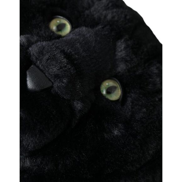 Dolce & Gabbana Panther Shoulder Bag with Green Eyes Women Black Crossbody Bags - Picture 6 of 6